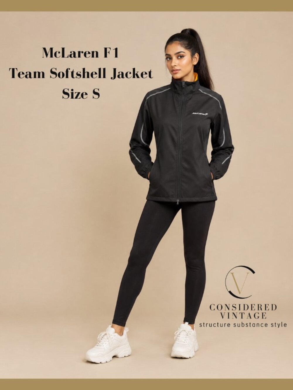 Official McLaren F1 Team Softshell Track Jacket Black Small Unisex